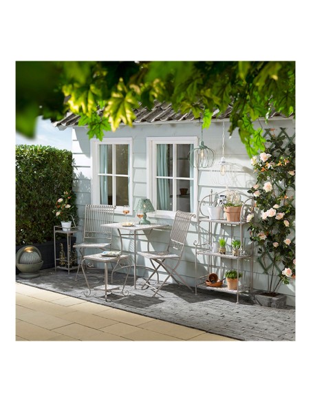 Mesa metalica/mosaico bistro color marron para exterior 58 x 58 x 72 cm