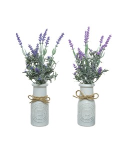 Planta artificial lavanda maceta vintage ø13x32cm colores / modelos surtidos