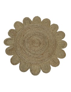 Alfombra de yute borde dentado ø90cm