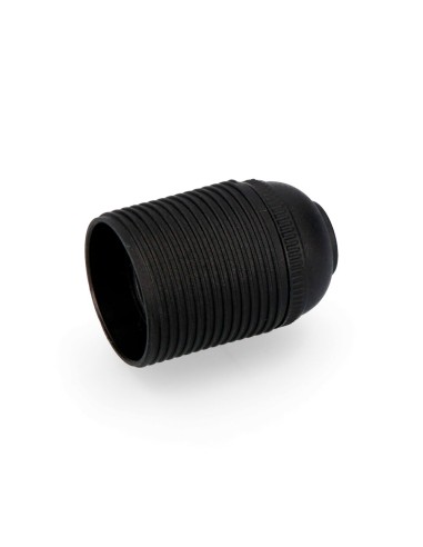 Portalamparas roscado e-27 negro homologado solera 6829crn