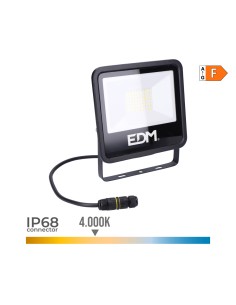 Foco proyector led 50 w 4000 lm 4000 k luz dia black series 19,2 x 2,9 x 17,5 cm