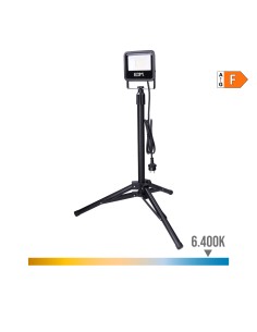 Foco proyector led con tripode black series 30 w 2370 lm 6400 k luz fria