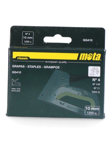 Grapas nº 4 de 10mm 1000 unid. espesor 1,2mm gg410 mota