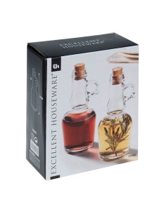 Set aceitera y vinagrera de cristal 250ml 2