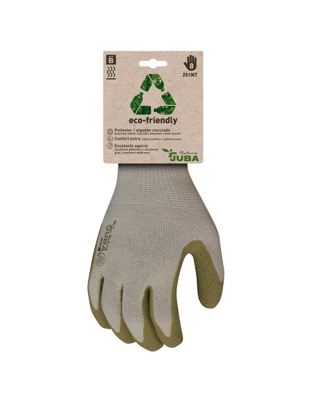 Guante de trabajo poliéster/algodón talla 9 juba