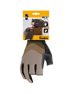 Guante trabajo táctil 3 dedos abierto piel sintetica/spandex talla 9 juba