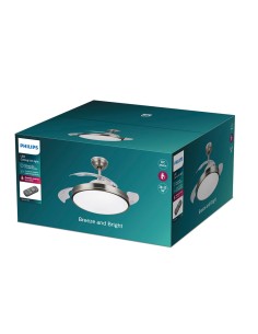 Ventilador de techo de led modelo atlas. color nikel. potencia: 28 + 35 w aspas: ø 106 cm con mando a distancia 2