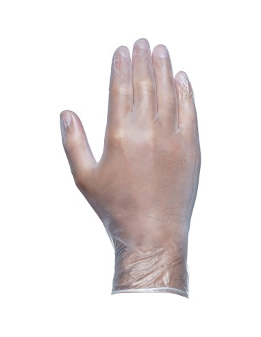 Caja 100 guantes desechables vinilo sin polvo talla 9 juba