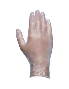 Caja 100 guantes desechables vinilo sin polvo talla 10 juba