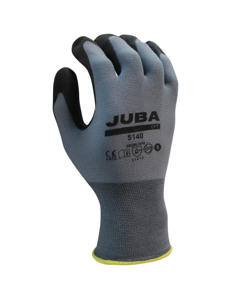 Guante jardinería sin costuras nylon/pvc talla 7 juba