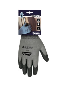 Guante jardinería sin costuras nylon/pvc talla 8 juba