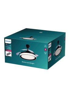 Ventilador de techo de led modelo bliss. color negro. potencia: 28 + 35 w aspas: ø 106 cm con mando a distancia 2