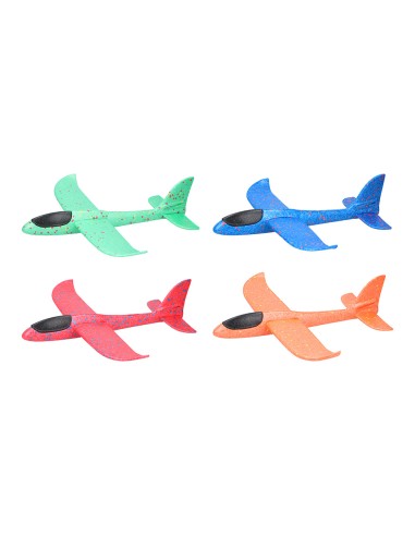 Avion planeador de porexpan 47x39x12cm colores surtidos