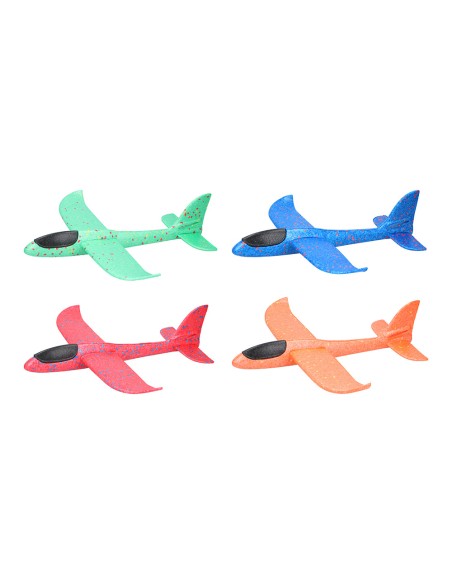 Avion planeador de porexpan 47x39x12cm colores surtidos