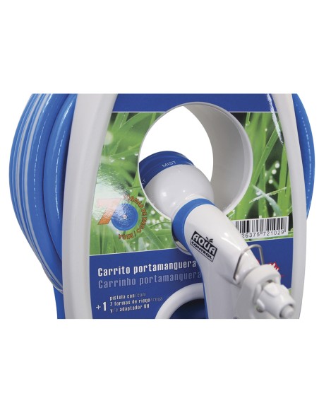 Carrito porta manguera especial terrazas 10 m