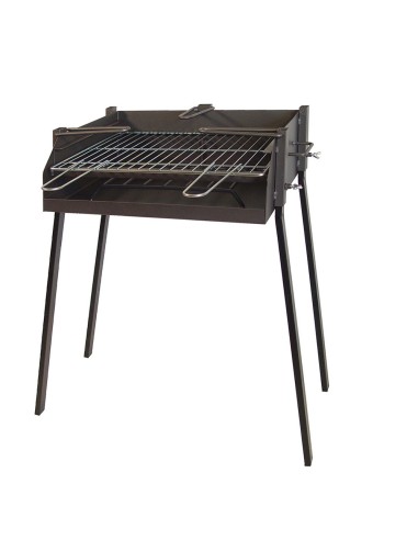 Barbacoa cuadrada con soporte para paella 50x75cm imex el zorro