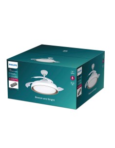 Ventilador de techo de led modelo bliss. color dorado. potencia: 28 + 35 w aspas: ø 106 cm con mando a distancia 2