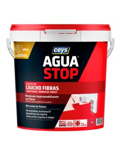 Aguastop caucho fibras rojo 5kg 903301 ceys