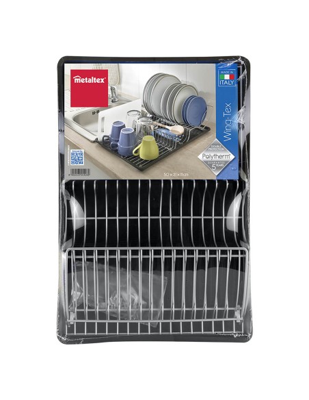 Escurreplatos con ala abatible 'wing-tex' 50x31x11cm metaltex