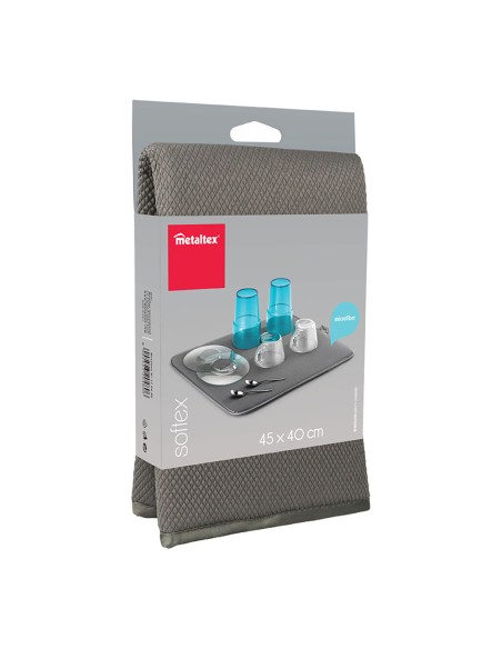 Tapete escurridor 'softex' 45x40cm gris metaltex