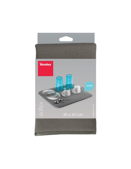 Tapete escurridor 'softex' 45x40cm gris metaltex