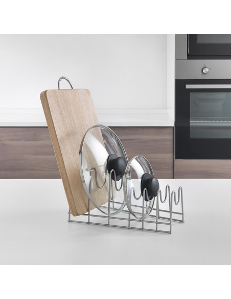 Soporte para platos, tapaderas y tablas de corte 'lido' 29x50x17cm metaltex