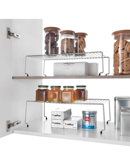 Set 2 estantes apilables 'sky' 48x33x24cm metaltex