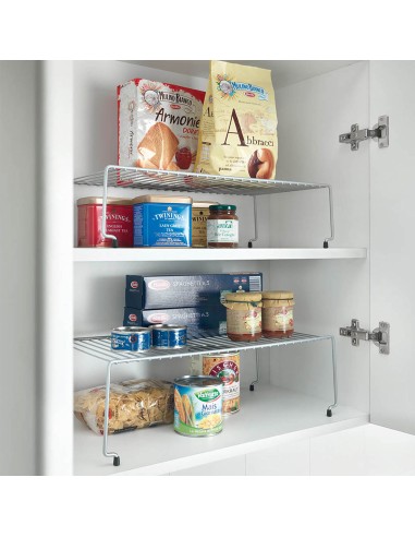 Set 2 estantes apilables 'sky' 48x33x24cm metaltex