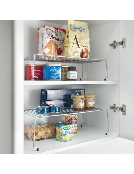 Set 2 estantes apilables 'sky' 48x33x24cm metaltex