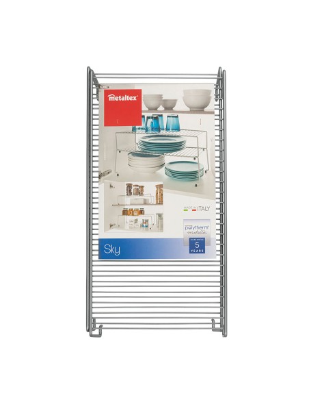 Set 2 estantes apilables 'sky' 48x33x24cm metaltex