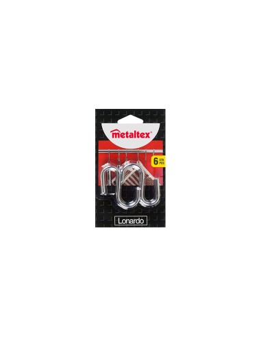 Set 6 ganchos "s" lonardo cromados 6,5cm metaltex