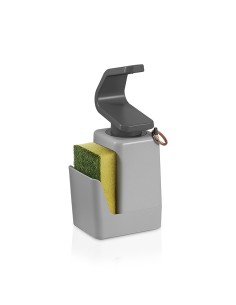 Dispensador de jabón con estropajero 'soap-tex' 11x8x22cm metaltex