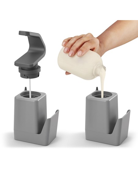 Dispensador de jabón con estropajero 'soap-tex' 11x8x22cm metaltex