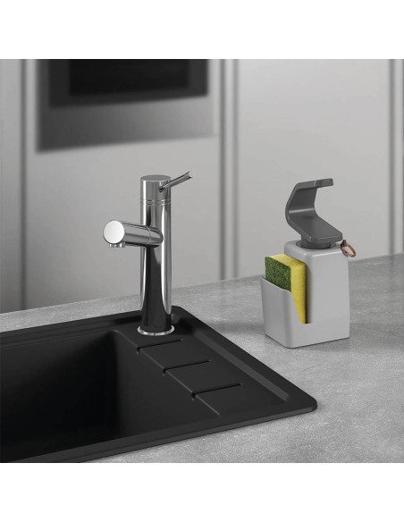 Dispensador de jabón con estropajero 'soap-tex' 11x8x22cm metaltex