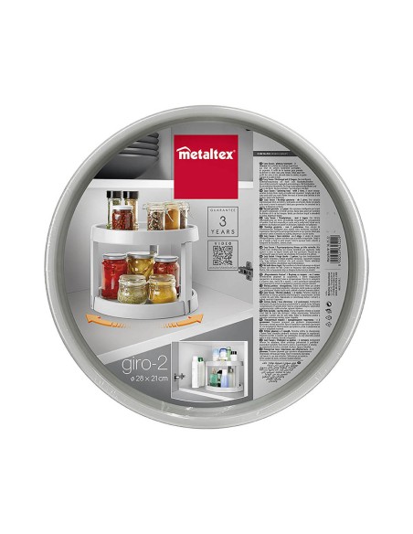 Organizador giratorio 2 alturas 'giro-2' ø28x21cm metaltex