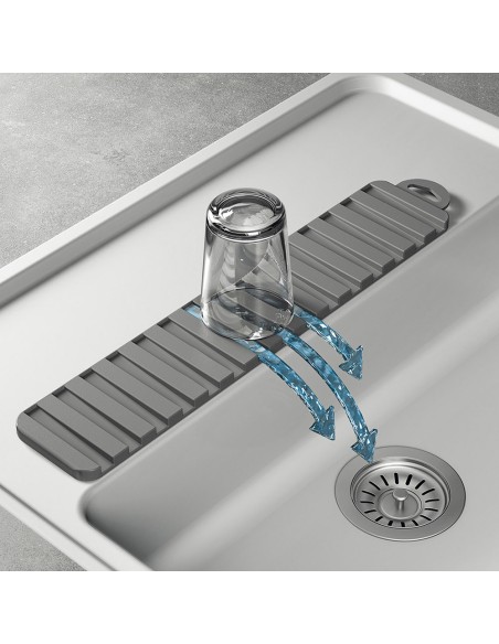 Escurreplatos reversible 'gravity slim' 40x8cm metaltex