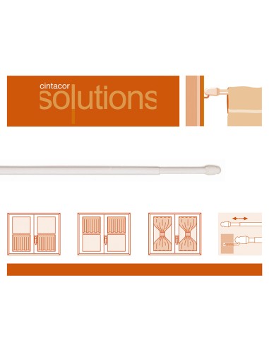 Portavisillo plano 11mm 60-105cm blanco 2 unid....