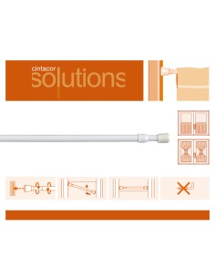 Portavisillo rosca 8mm 30-45cm blanco 2 unid. cintacor - storplanet 2