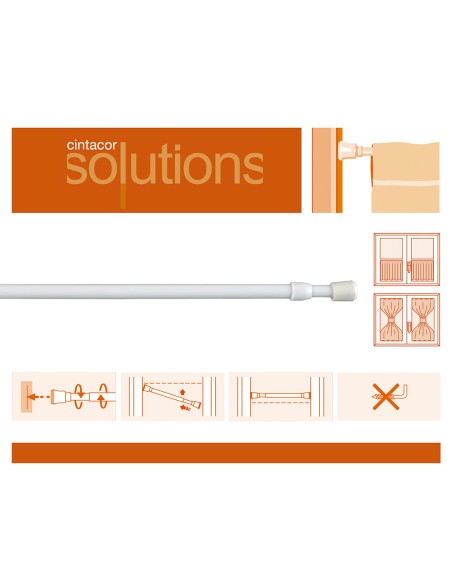 Portavisillo rosca 8mm 30-45cm blanco 2 unid. cintacor - storplanet