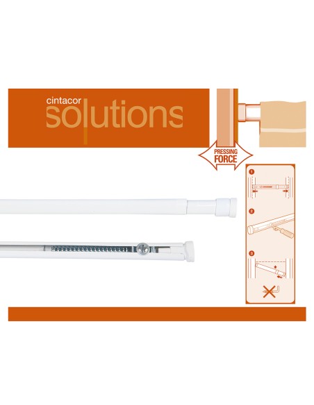 Portavisillo a presion modelo oval force blanco 56-90cm 1 unid. cintacor - storplanet