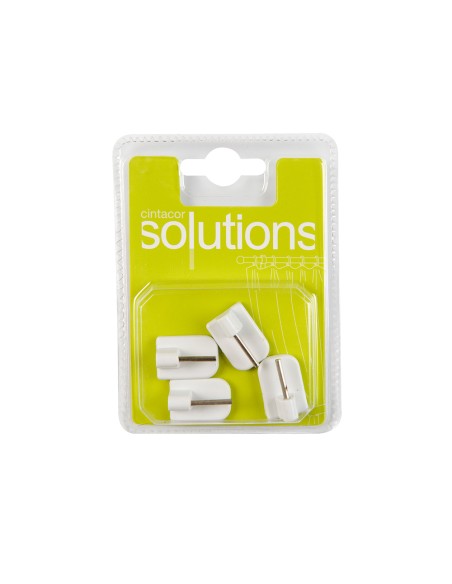 Soporte adhesivo blanco para portavisillo 4 unid. cintacor - storplanet