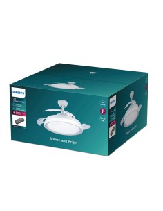Ventilador de techo de led modelo bliss. color blanco. potencia: 28 + 35 w aspas: ø 106 cm con mando a distancia 2