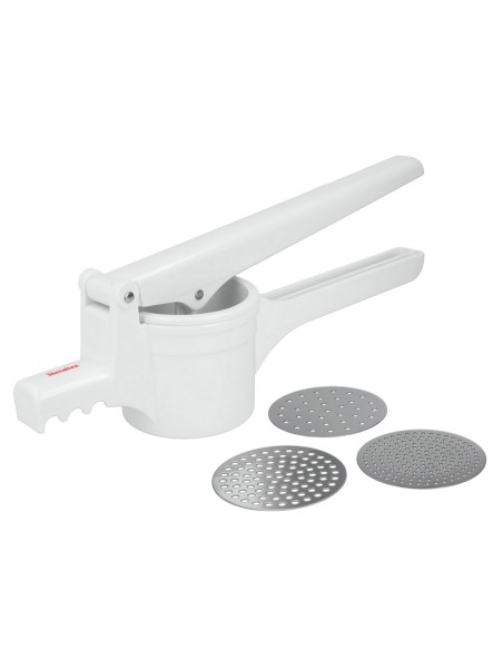 Prensapatatas con 3 discos inoxidables 36cm metaltex