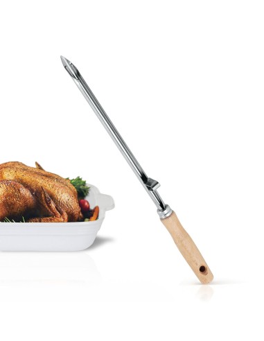 Aguja de mechar carne 33cm metaltex