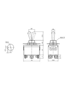 Interruptor 6 patillas on/off/on 2