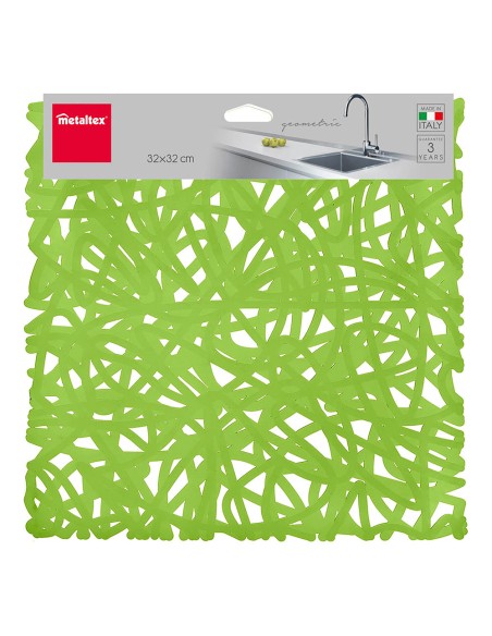 Salvaplatos para fregadero "geometric" 32x32cm colores surtidos metaltex