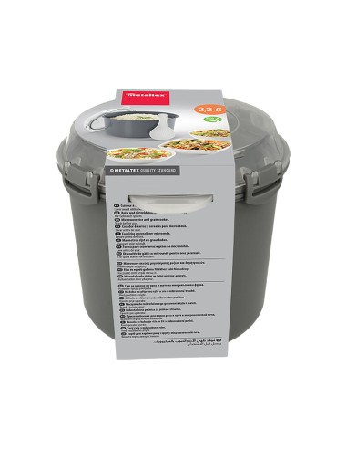 Cocedor de arroz y cereales para microondas