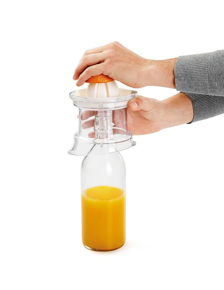 Exprimidor citricos 'citrus+' 2 en 1 300ml ø14x15cm metaltex