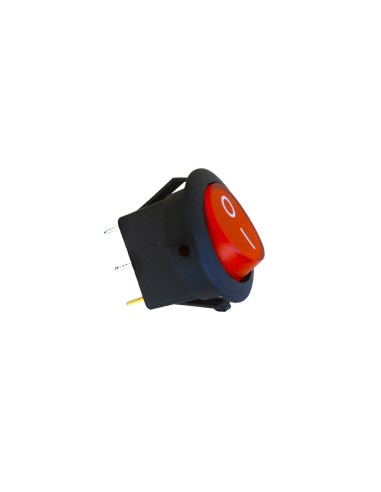 Interruptor redondo empotrado 6,5a negro