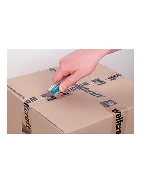 Cúter de seguridad de plástico con cuchilla trapezoidal 4135000 wolfcraft